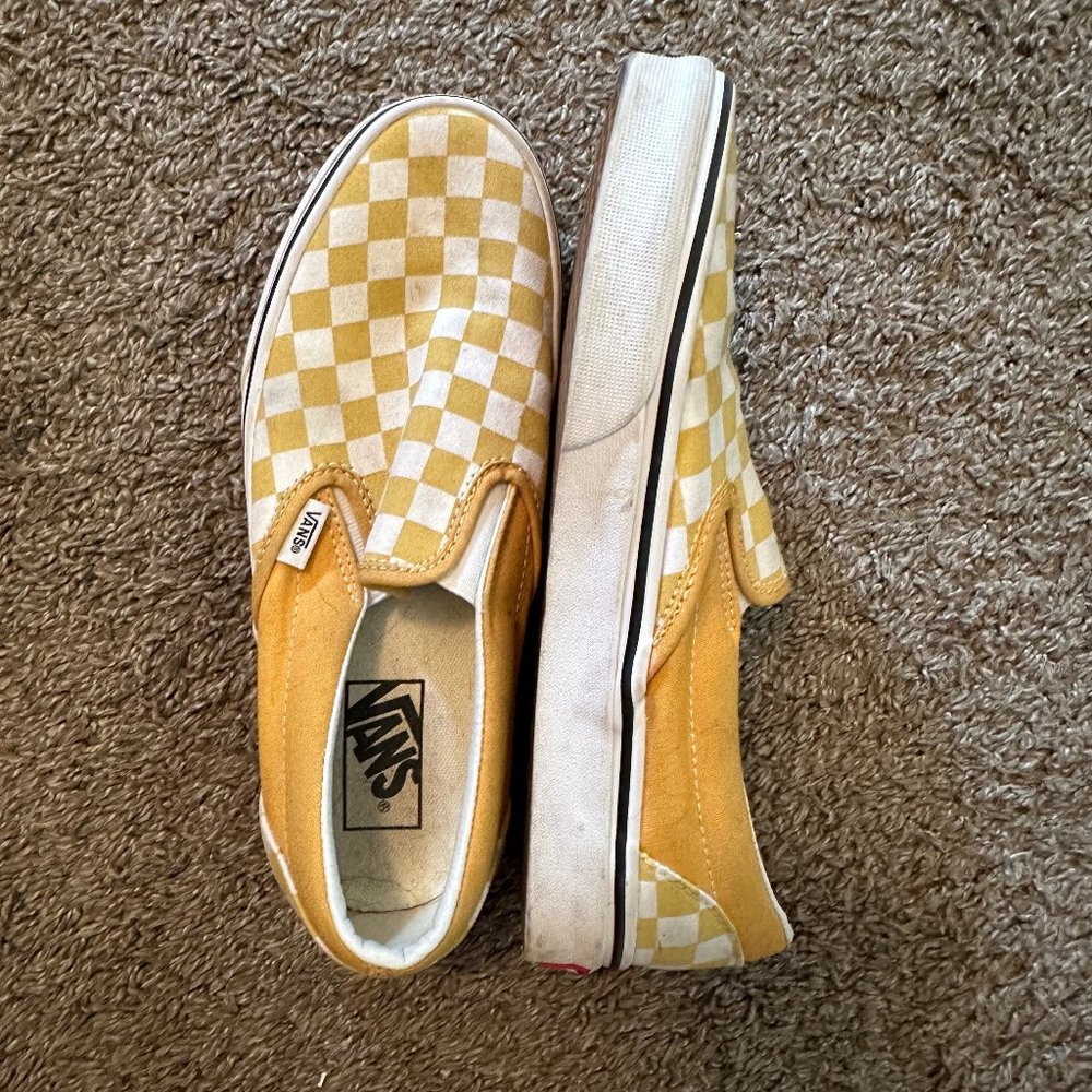 Vans classic slip on checkerboard shoes